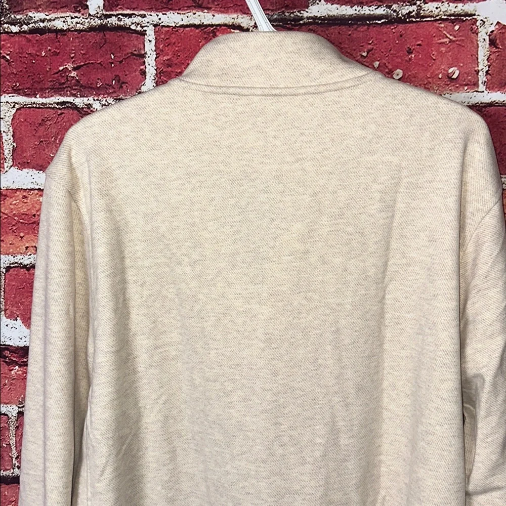 J. Crew Men's Cream Zip-Up Sweater Double-knit quarter-zip size S New with tags